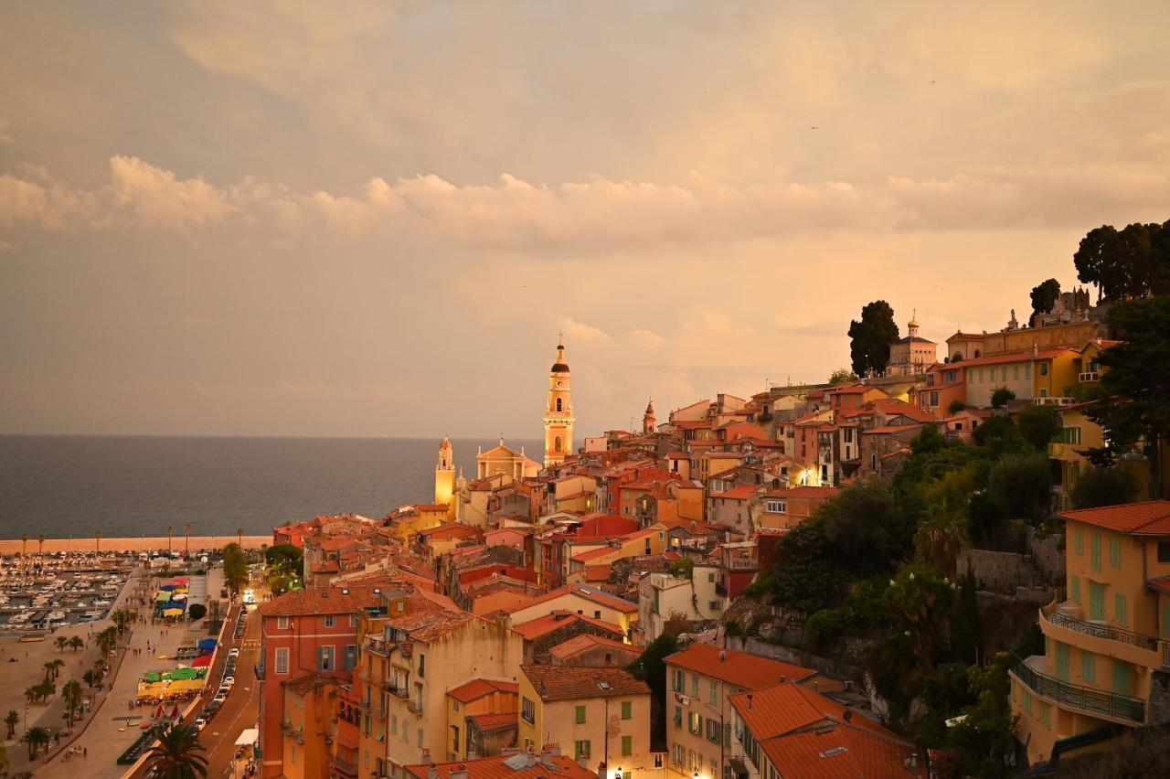 Villa L'Ensoleillee Vue Panoramique Mer, 250 M De La Plage Et Du Centre Ville Menton Exterior foto