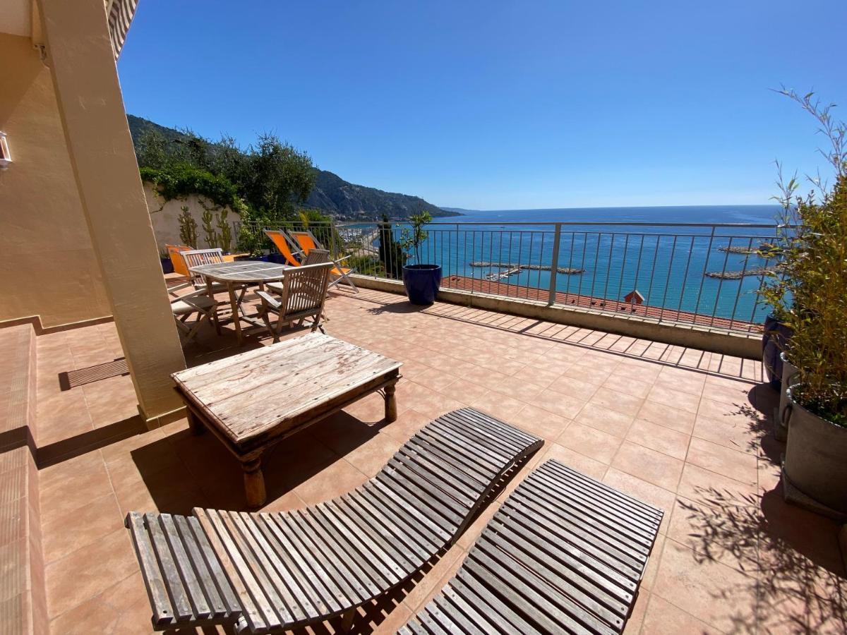 Villa L'Ensoleillee Vue Panoramique Mer, 250 M De La Plage Et Du Centre Ville Menton Exterior foto