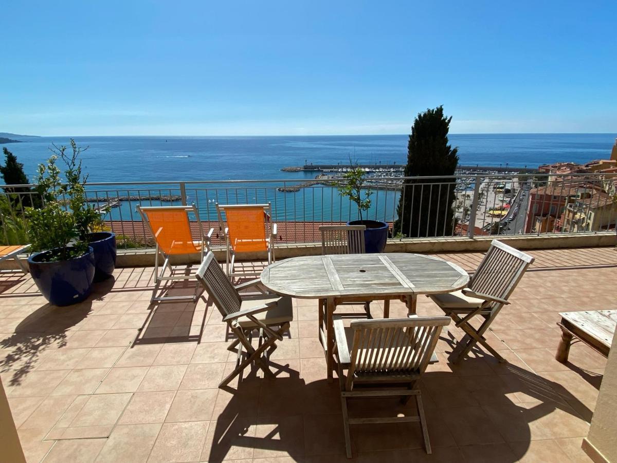 Villa L'Ensoleillee Vue Panoramique Mer, 250 M De La Plage Et Du Centre Ville Menton Exterior foto