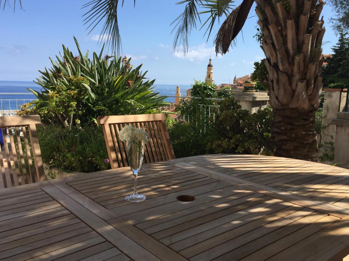 Villa L'Ensoleillee Vue Panoramique Mer, 250 M De La Plage Et Du Centre Ville Menton Exterior foto