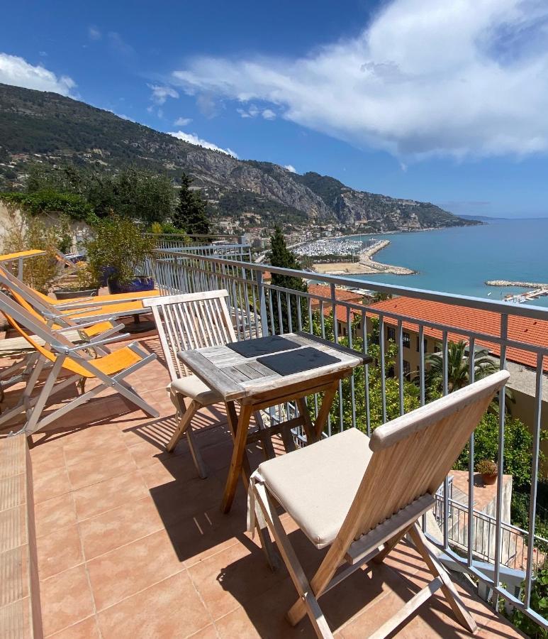 Villa L'Ensoleillee Vue Panoramique Mer, 250 M De La Plage Et Du Centre Ville Menton Exterior foto